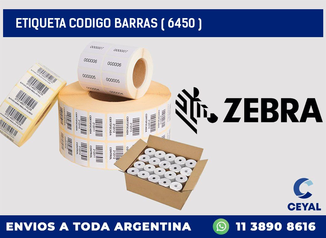 ETIQUETA CODIGO BARRAS ( 6450 )