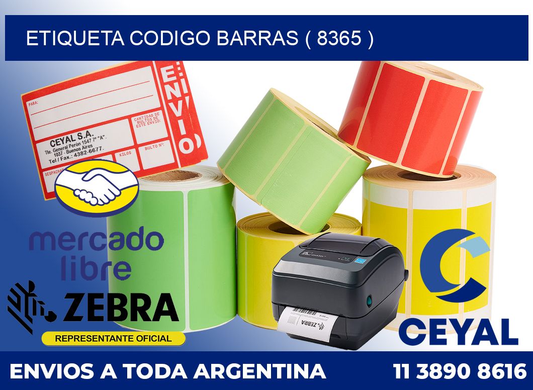 ETIQUETA CODIGO BARRAS ( 8365 )