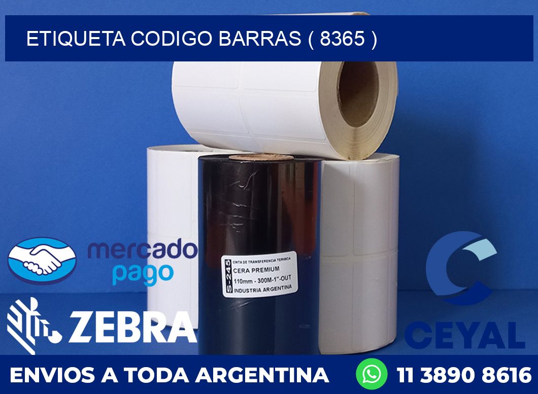 ETIQUETA CODIGO BARRAS ( 8365 )