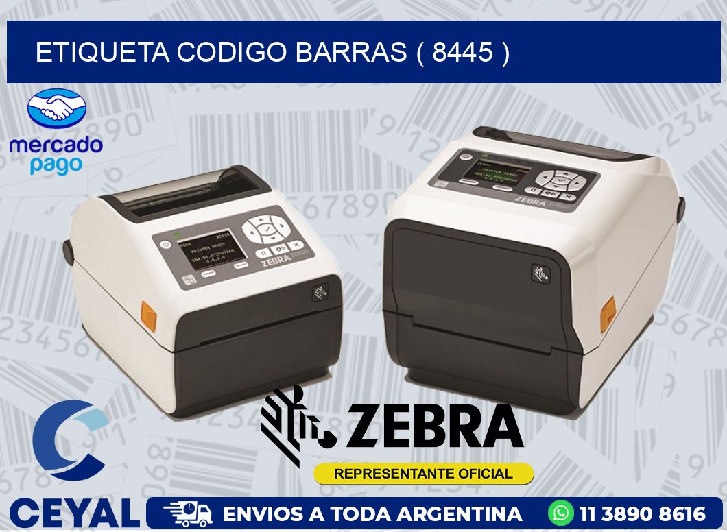 ETIQUETA CODIGO BARRAS ( 8445 )