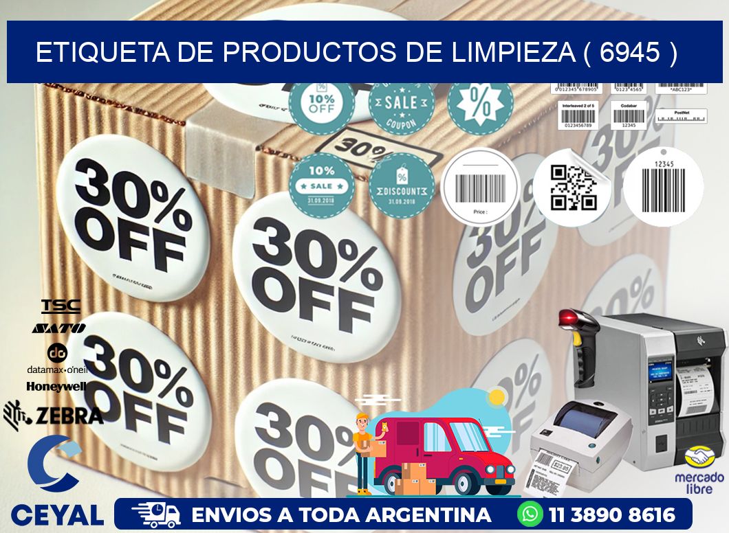 ETIQUETA DE PRODUCTOS DE LIMPIEZA ( 6945 )