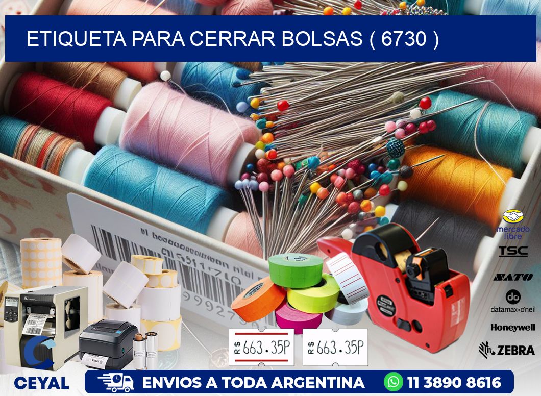 ETIQUETA PARA CERRAR BOLSAS ( 6730 )