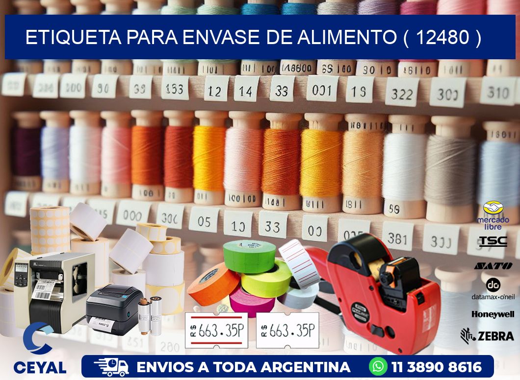 ETIQUETA PARA ENVASE DE ALIMENTO ( 12480 )