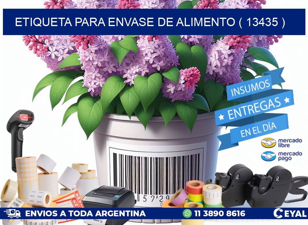 ETIQUETA PARA ENVASE DE ALIMENTO ( 13435 )