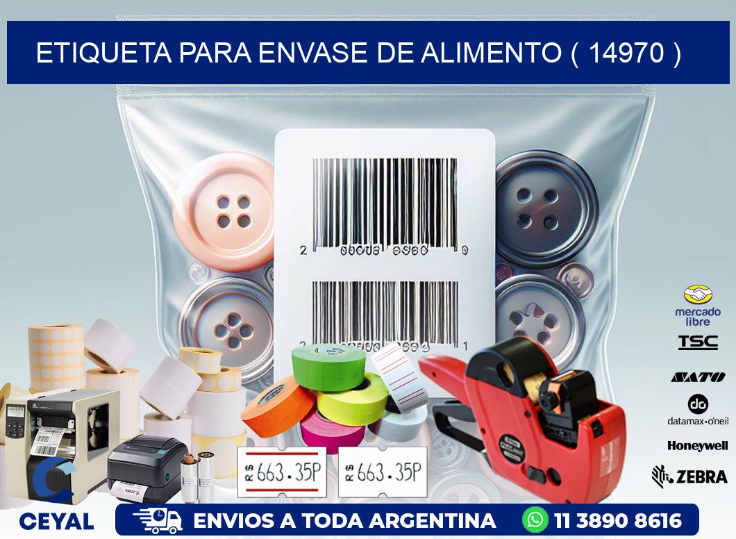 ETIQUETA PARA ENVASE DE ALIMENTO ( 14970 )