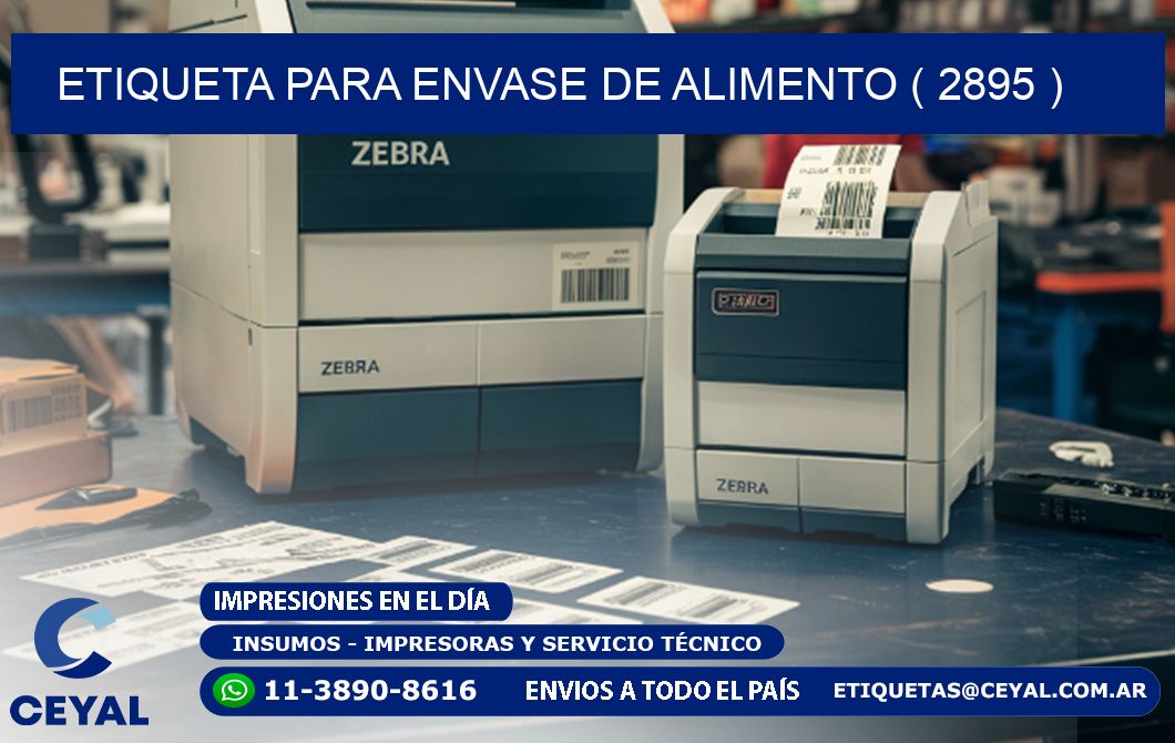 ETIQUETA PARA ENVASE DE ALIMENTO ( 2895 )