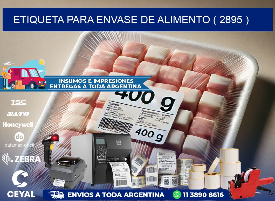 ETIQUETA PARA ENVASE DE ALIMENTO ( 2895 )