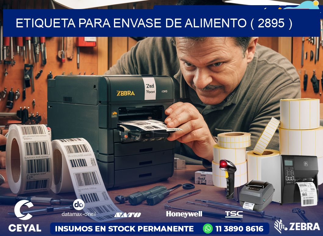 ETIQUETA PARA ENVASE DE ALIMENTO ( 2895 )