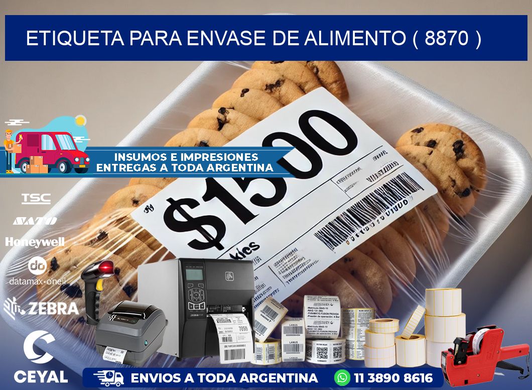 ETIQUETA PARA ENVASE DE ALIMENTO ( 8870 )