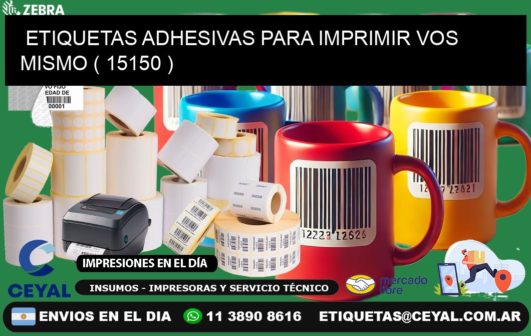 ETIQUETAS ADHESIVAS PARA IMPRIMIR VOS MISMO ( 15150 )