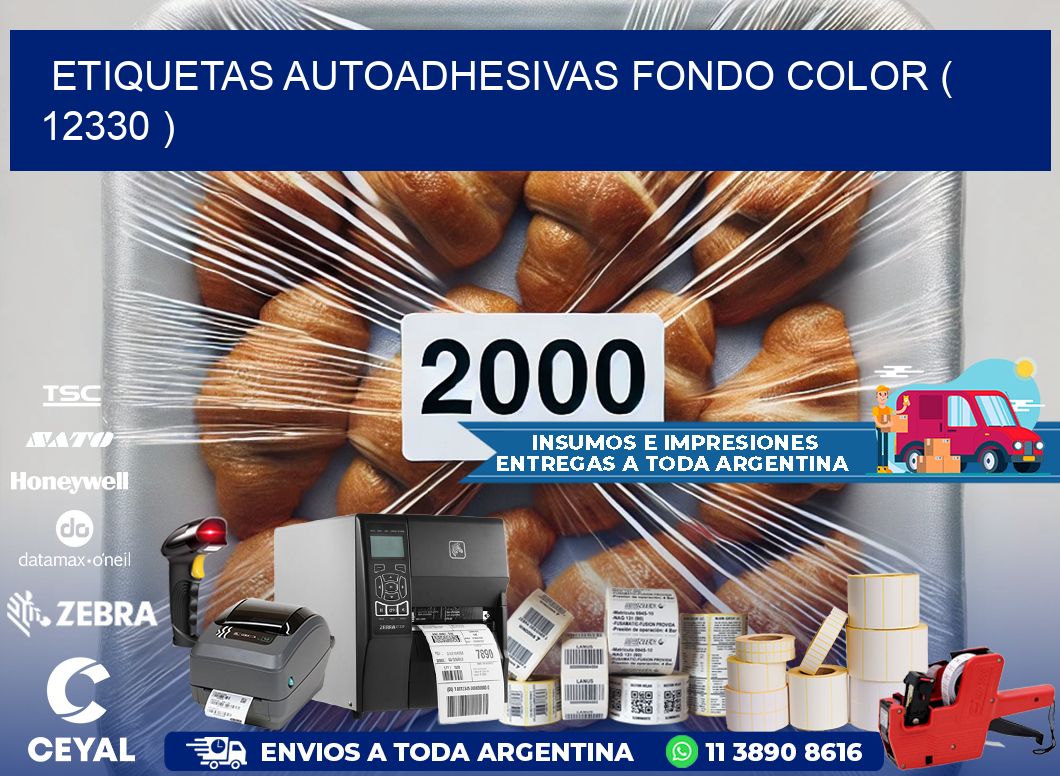 ETIQUETAS AUTOADHESIVAS FONDO COLOR ( 12330 )