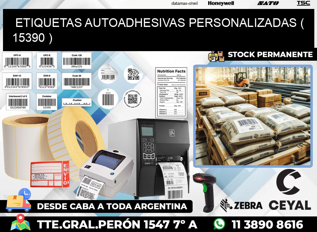ETIQUETAS AUTOADHESIVAS PERSONALIZADAS ( 15390 )