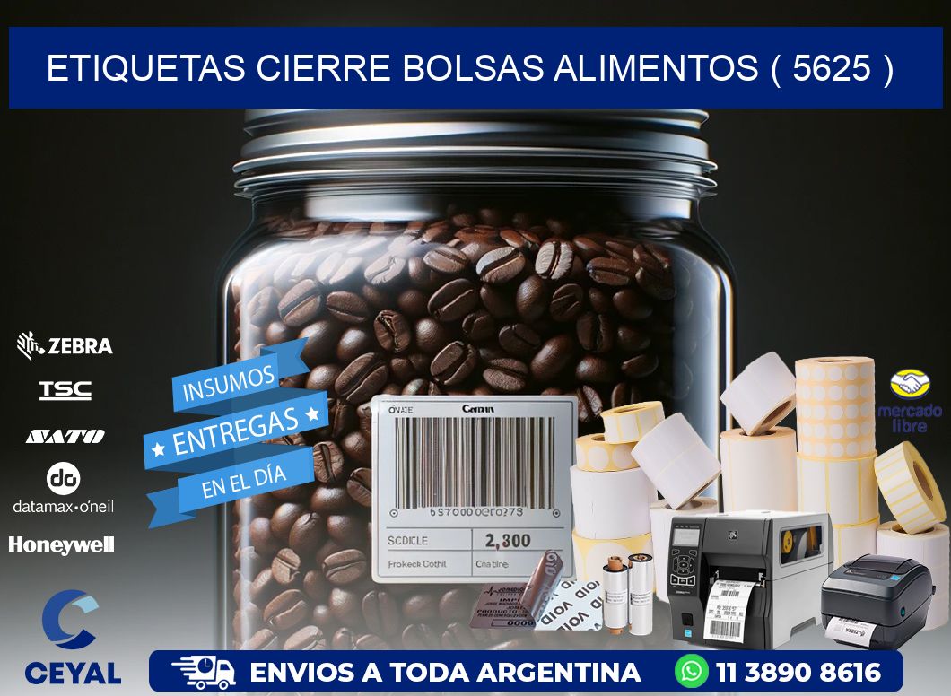 ETIQUETAS CIERRE BOLSAS ALIMENTOS ( 5625 )