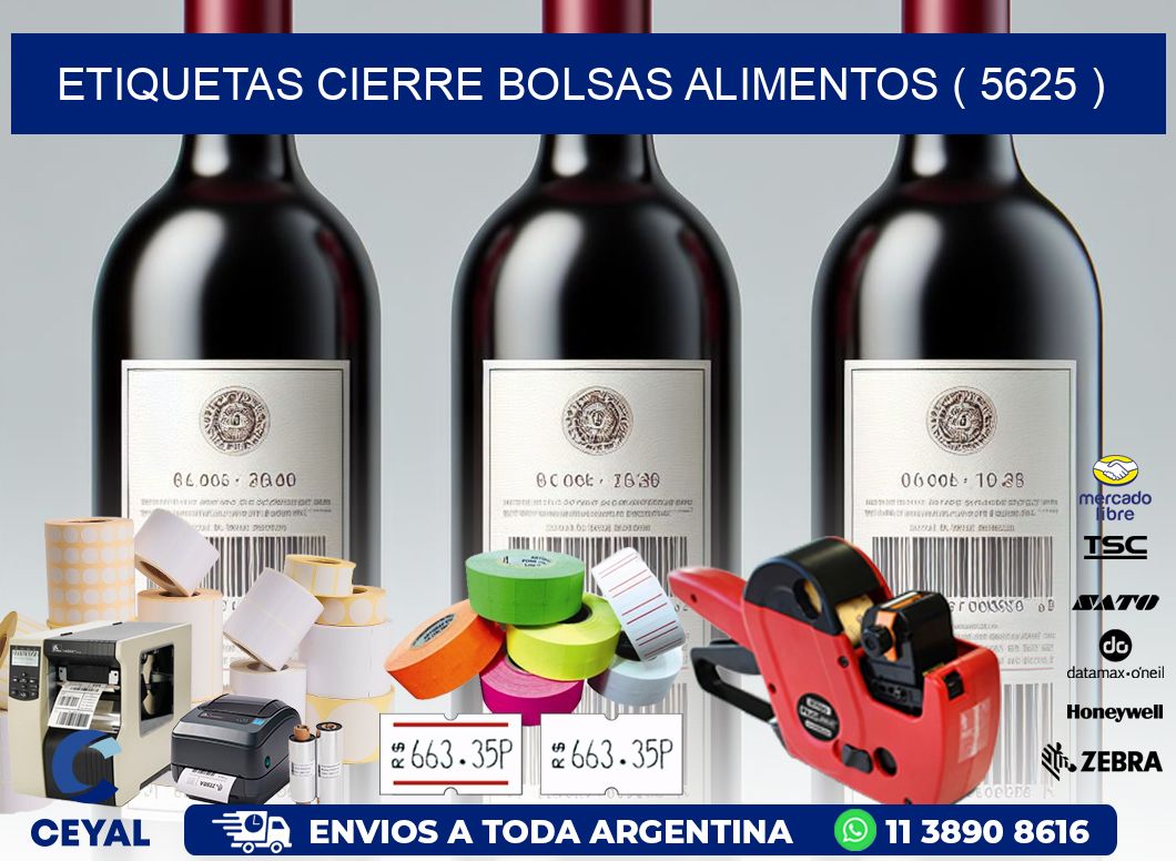 ETIQUETAS CIERRE BOLSAS ALIMENTOS ( 5625 )