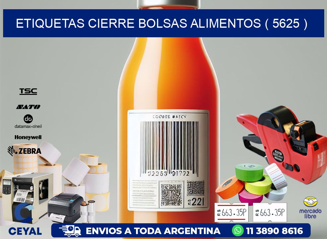 ETIQUETAS CIERRE BOLSAS ALIMENTOS ( 5625 )