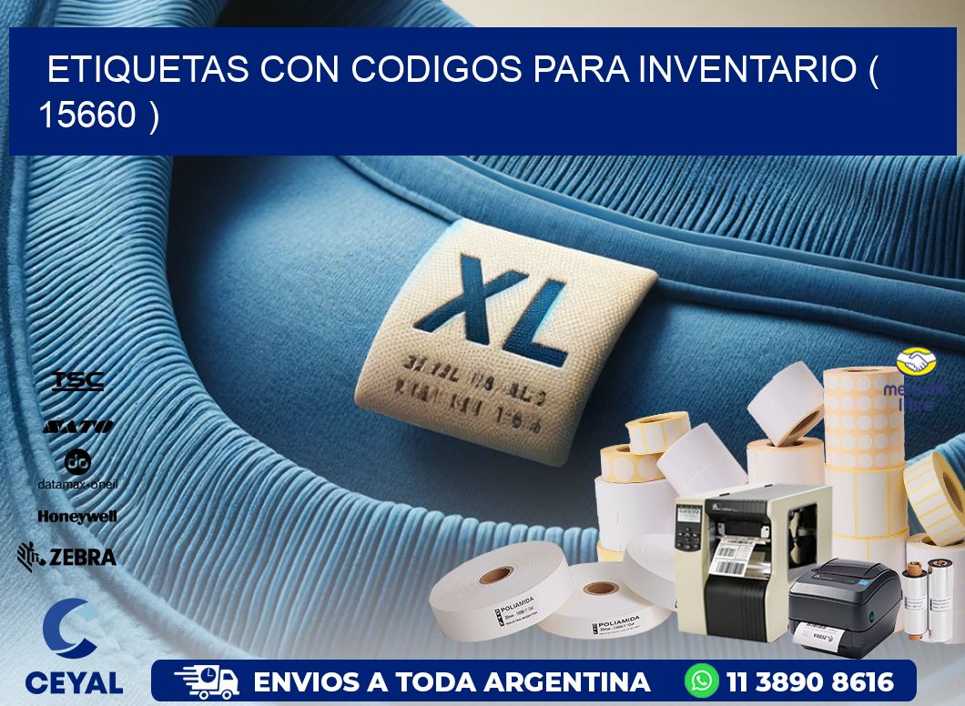 ETIQUETAS CON CODIGOS PARA INVENTARIO ( 15660 )