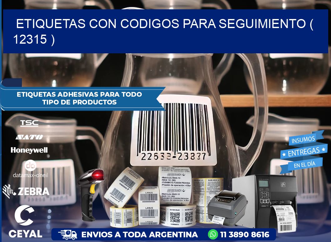 ETIQUETAS CON CODIGOS PARA SEGUIMIENTO ( 12315 )