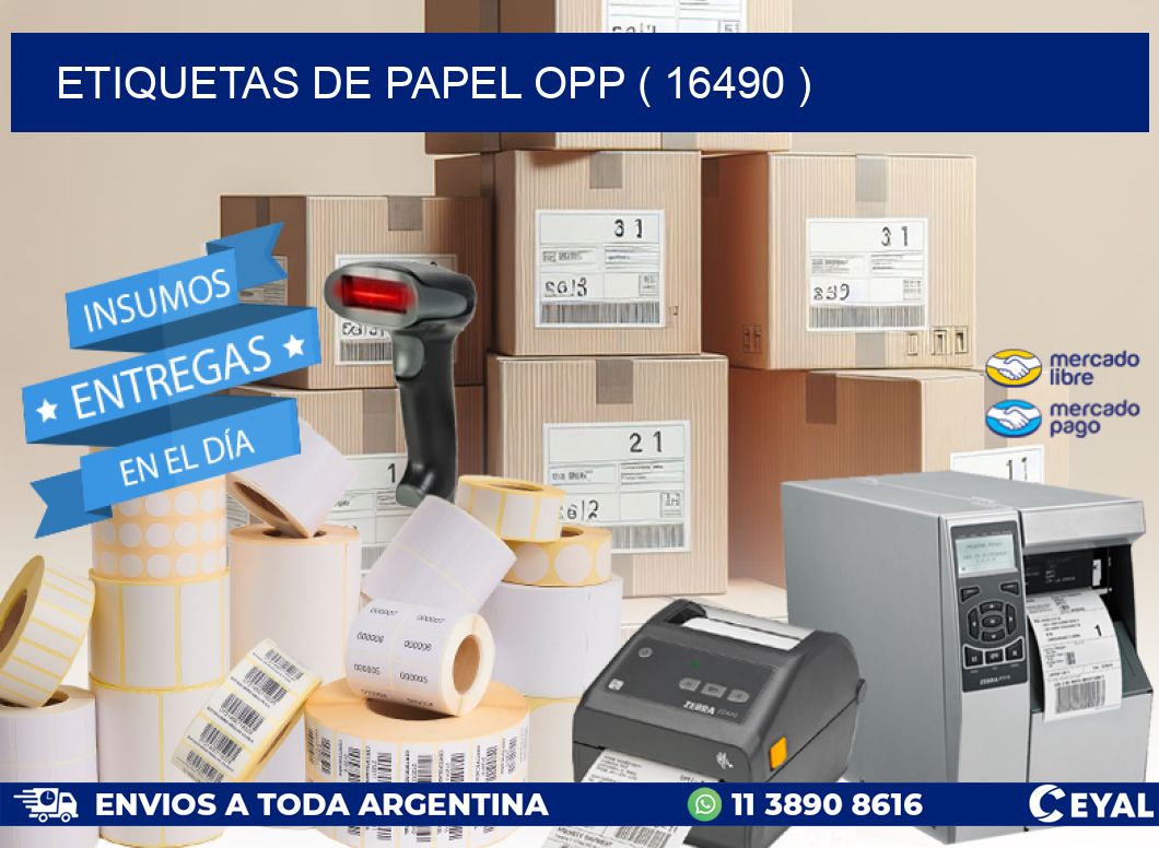 ETIQUETAS DE PAPEL OPP ( 16490 )