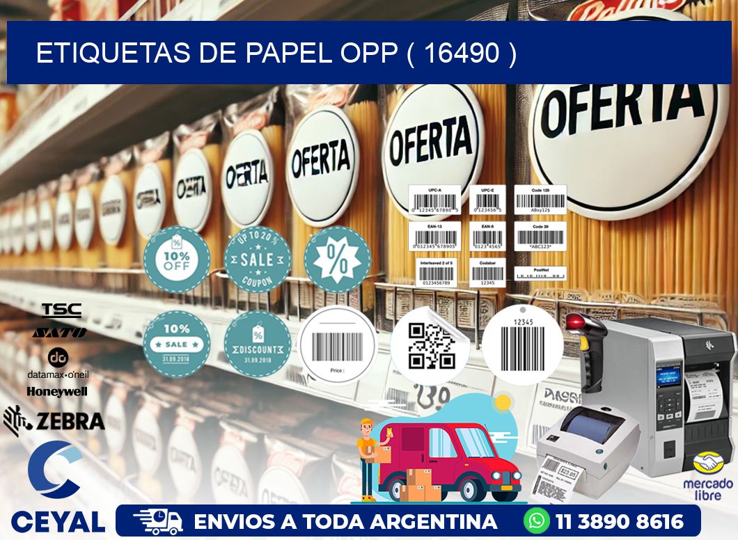 ETIQUETAS DE PAPEL OPP ( 16490 )