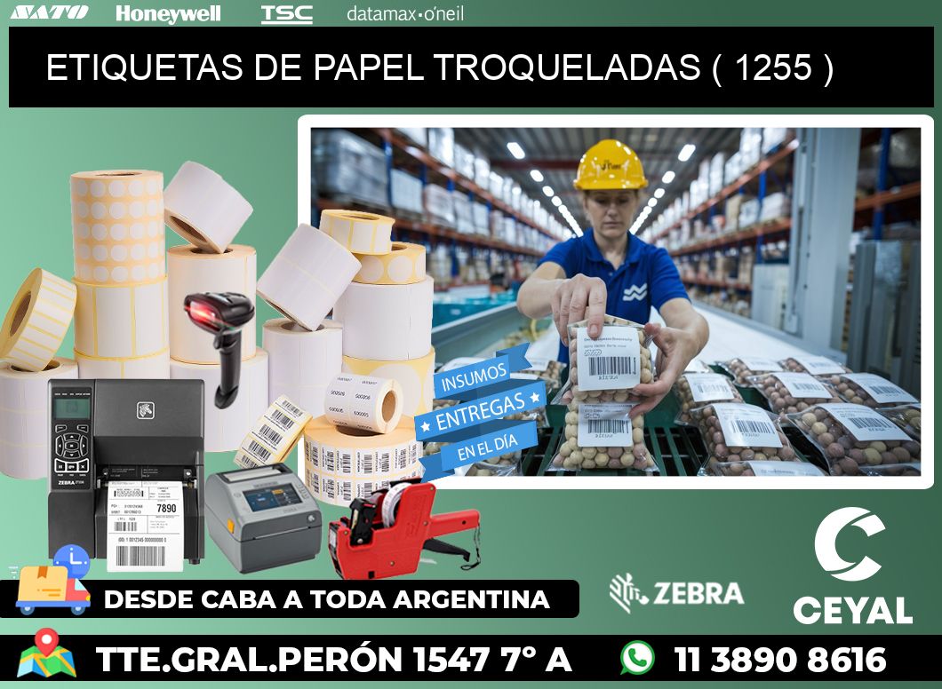 ETIQUETAS DE PAPEL TROQUELADAS ( 1255 )