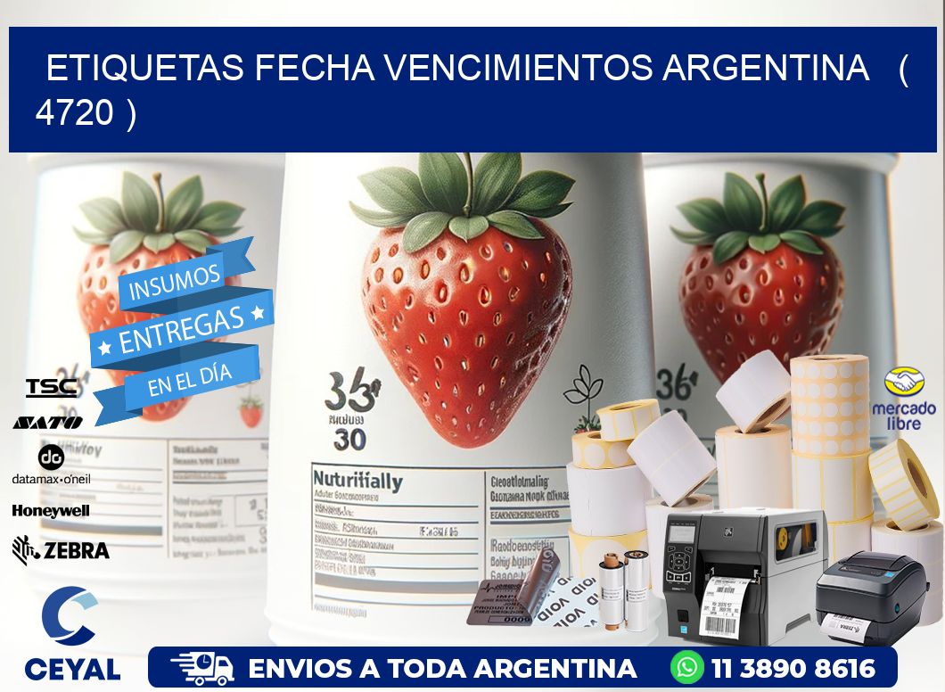 ETIQUETAS FECHA VENCIMIENTOS ARGENTINA   ( 4720 )