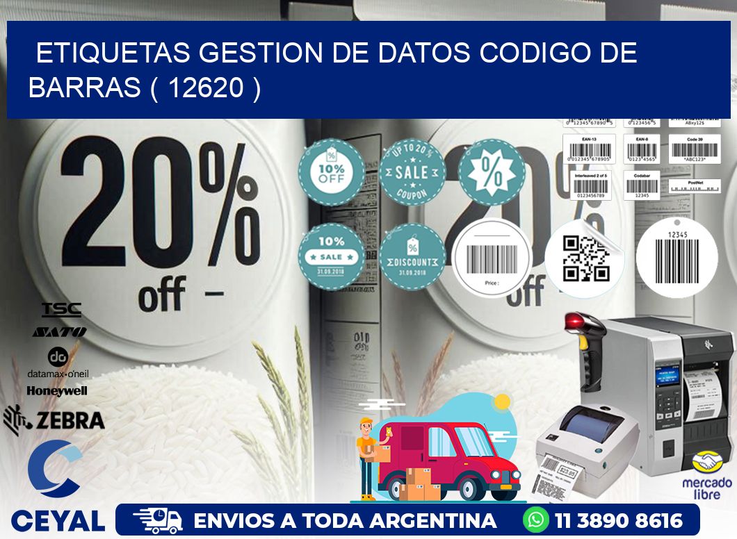 ETIQUETAS GESTION DE DATOS CODIGO DE BARRAS ( 12620 )