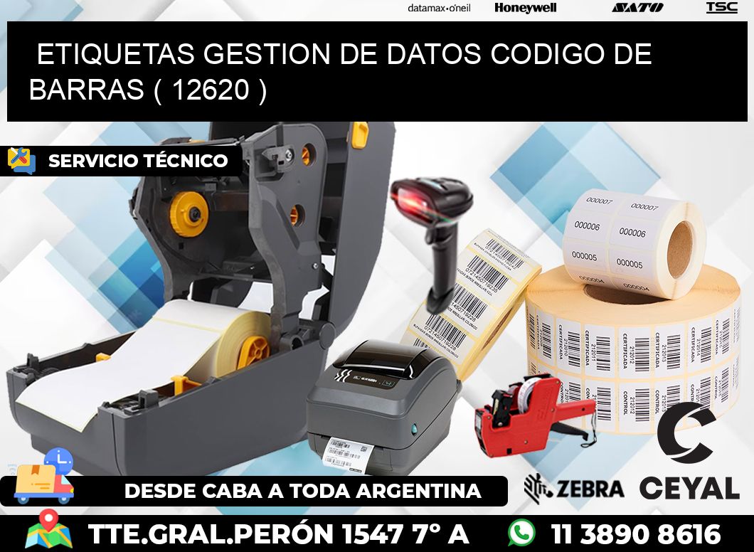 ETIQUETAS GESTION DE DATOS CODIGO DE BARRAS ( 12620 )