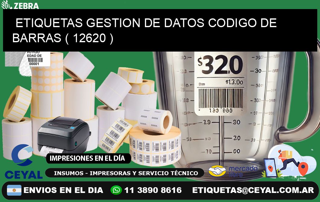 ETIQUETAS GESTION DE DATOS CODIGO DE BARRAS ( 12620 )