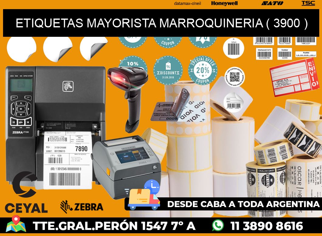 ETIQUETAS MAYORISTA MARROQUINERIA ( 3900 )