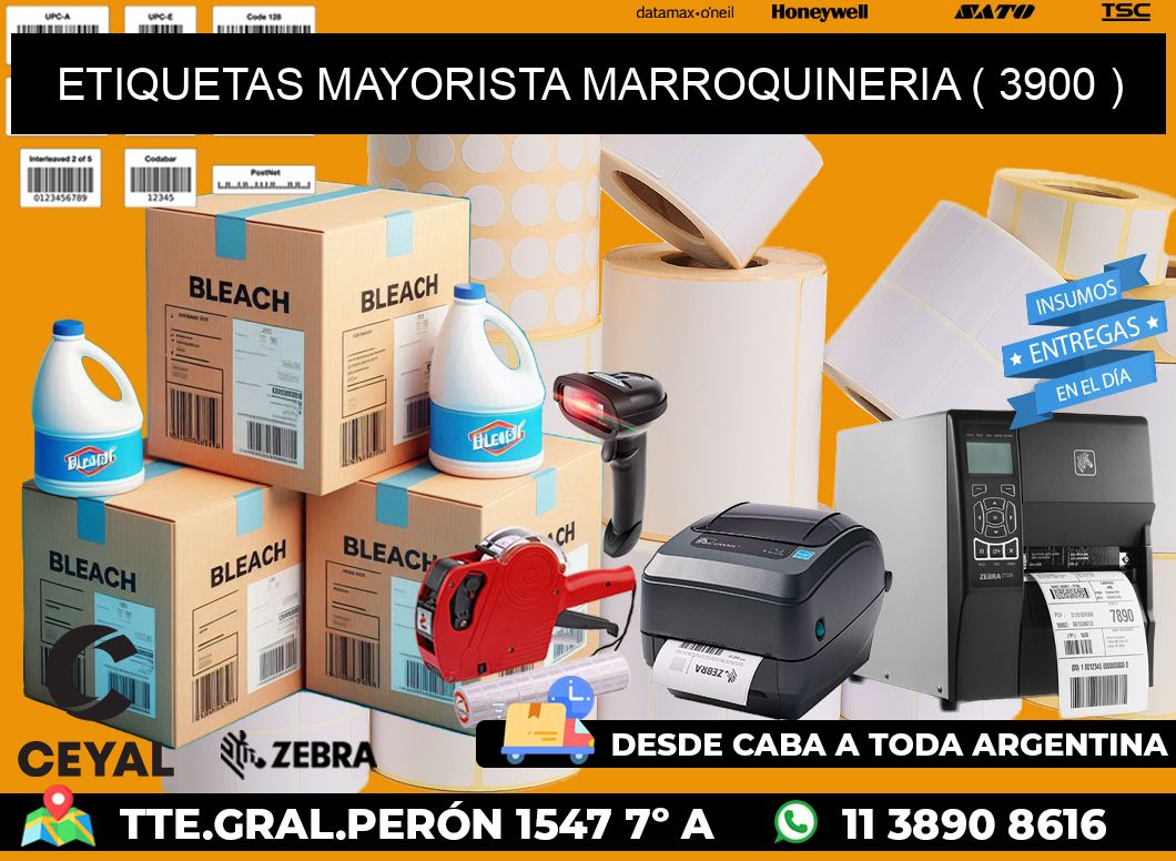 ETIQUETAS MAYORISTA MARROQUINERIA ( 3900 )