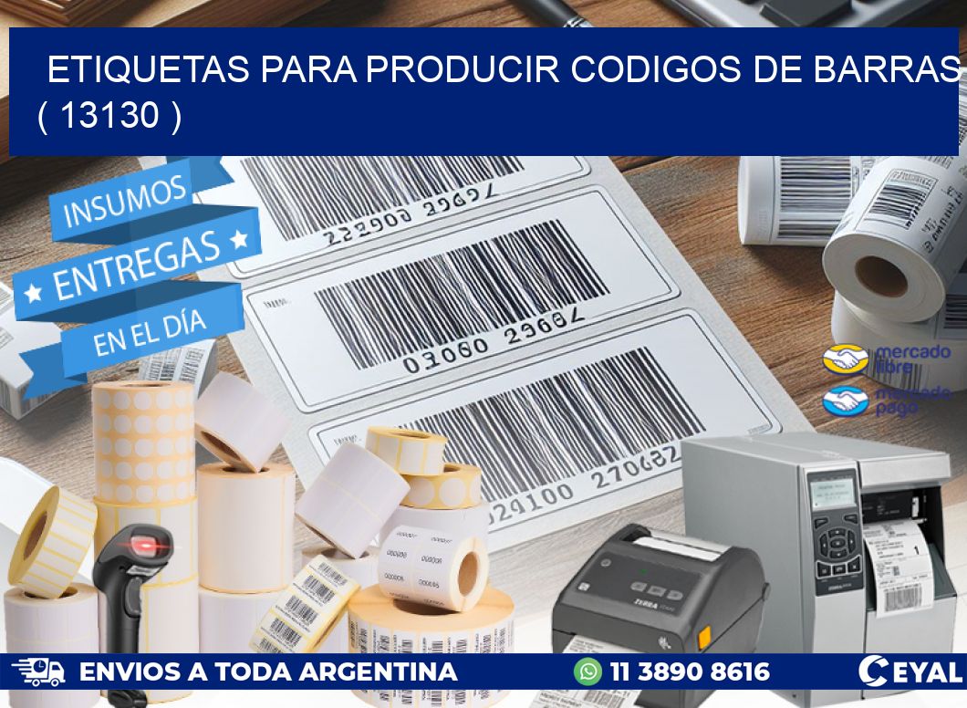 ETIQUETAS PARA PRODUCIR CODIGOS DE BARRAS ( 13130 )