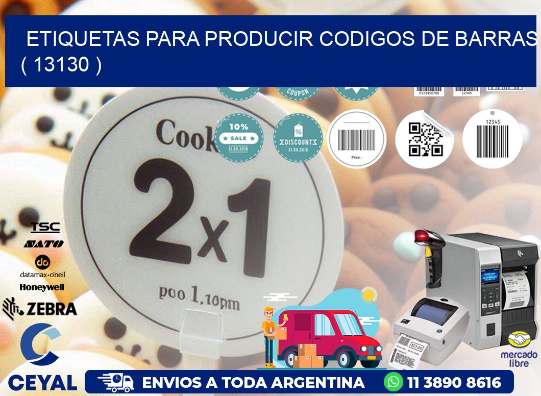 ETIQUETAS PARA PRODUCIR CODIGOS DE BARRAS ( 13130 )