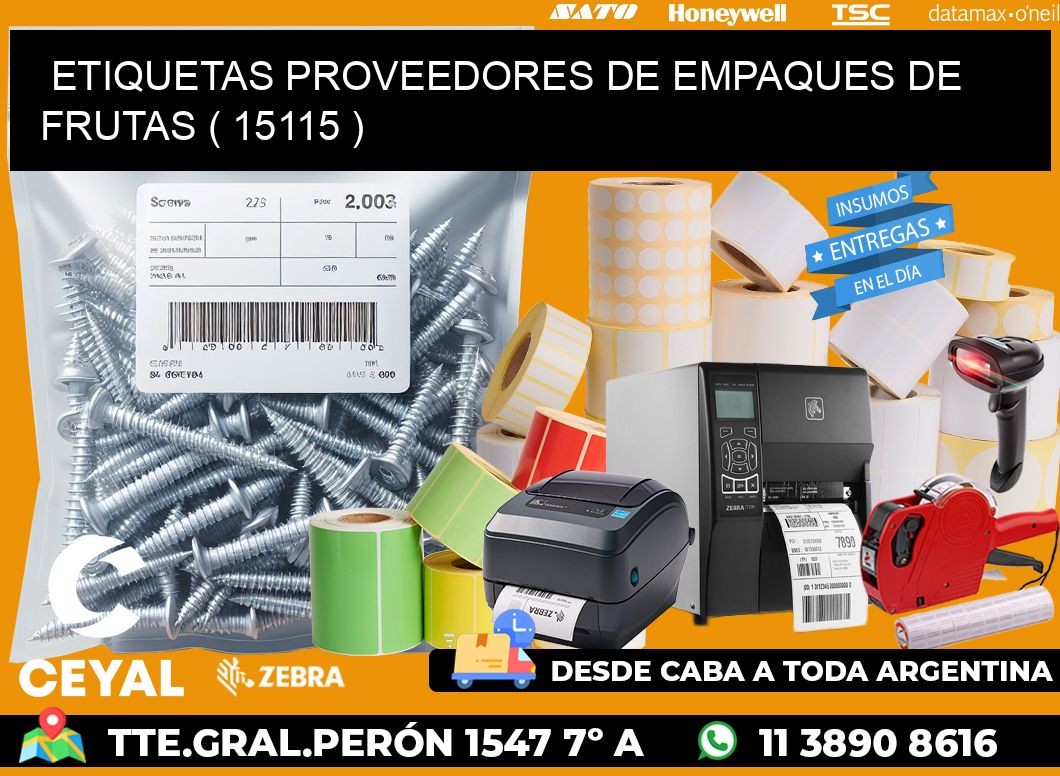 ETIQUETAS PROVEEDORES DE EMPAQUES DE FRUTAS ( 15115 )
