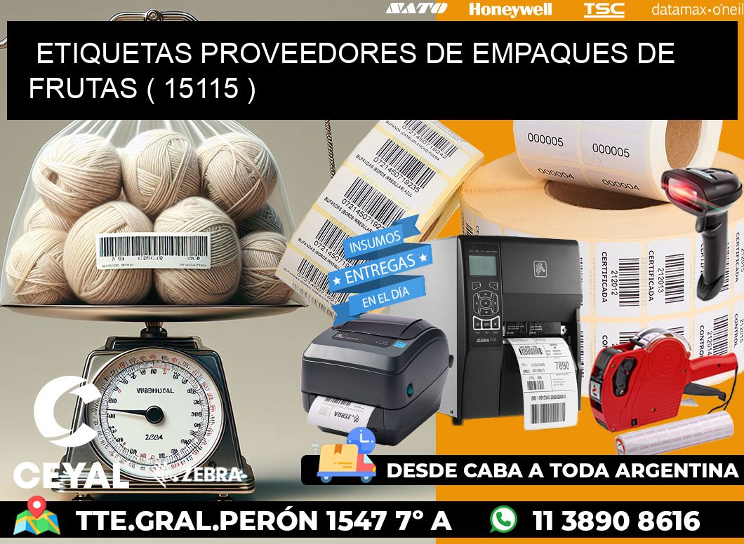 ETIQUETAS PROVEEDORES DE EMPAQUES DE FRUTAS ( 15115 )