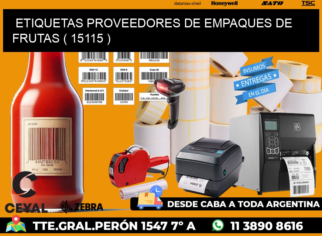 ETIQUETAS PROVEEDORES DE EMPAQUES DE FRUTAS ( 15115 )