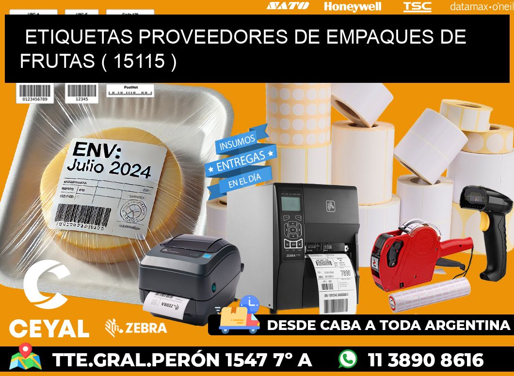 ETIQUETAS PROVEEDORES DE EMPAQUES DE FRUTAS ( 15115 )