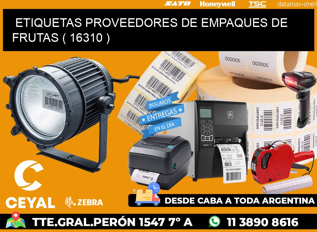 ETIQUETAS PROVEEDORES DE EMPAQUES DE FRUTAS ( 16310 )