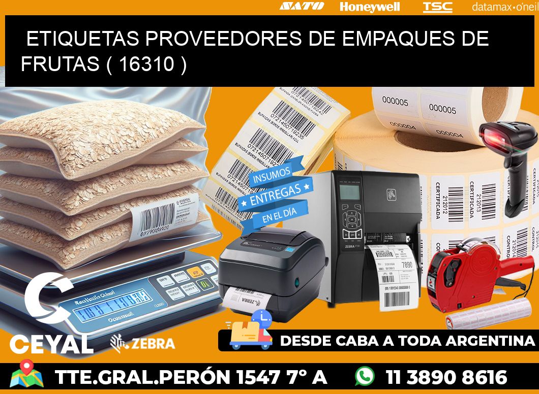 ETIQUETAS PROVEEDORES DE EMPAQUES DE FRUTAS ( 16310 )