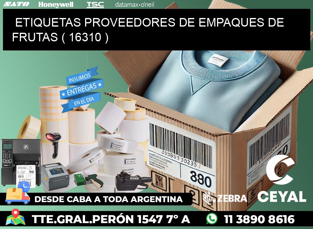 ETIQUETAS PROVEEDORES DE EMPAQUES DE FRUTAS ( 16310 )