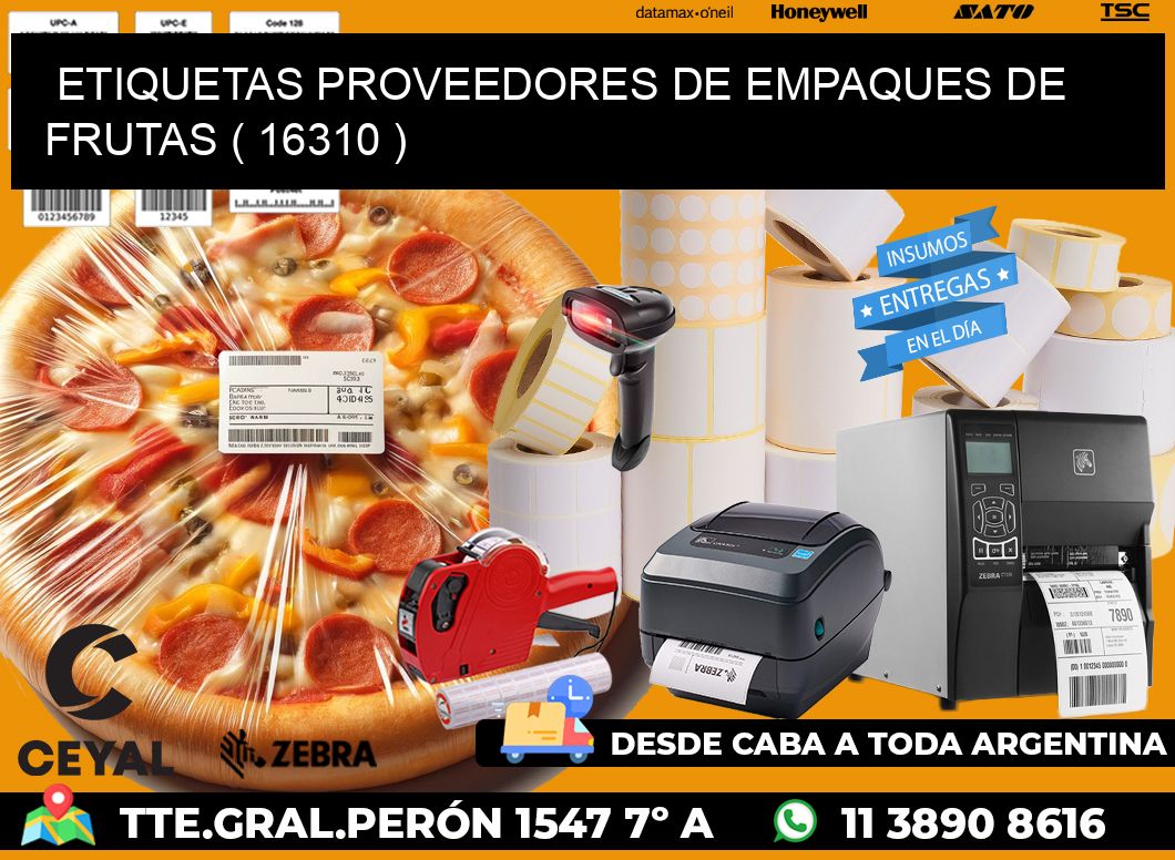 ETIQUETAS PROVEEDORES DE EMPAQUES DE FRUTAS ( 16310 )