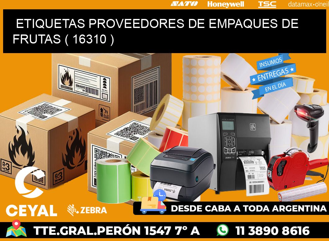 ETIQUETAS PROVEEDORES DE EMPAQUES DE FRUTAS ( 16310 )
