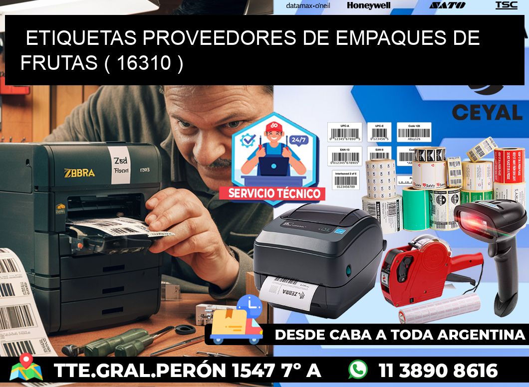 ETIQUETAS PROVEEDORES DE EMPAQUES DE FRUTAS ( 16310 )