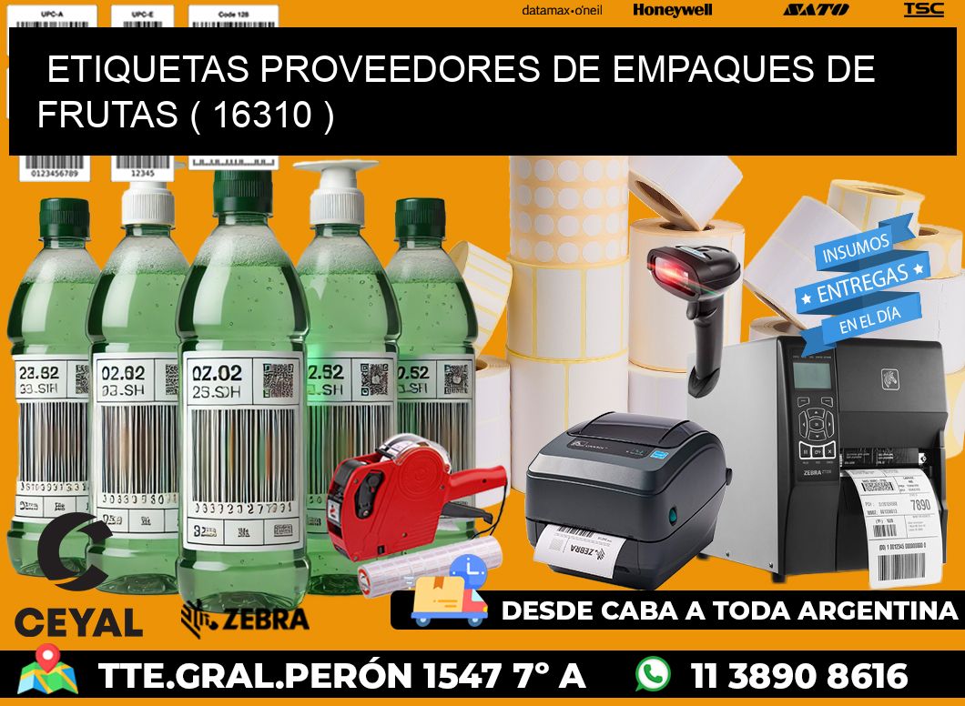 ETIQUETAS PROVEEDORES DE EMPAQUES DE FRUTAS ( 16310 )