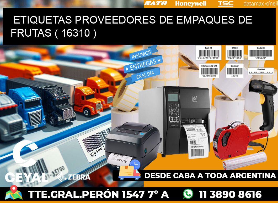 ETIQUETAS PROVEEDORES DE EMPAQUES DE FRUTAS ( 16310 )
