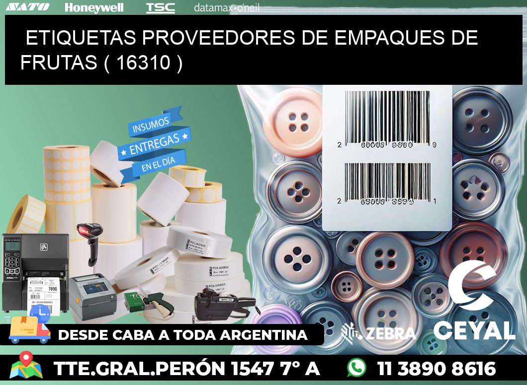 ETIQUETAS PROVEEDORES DE EMPAQUES DE FRUTAS ( 16310 )