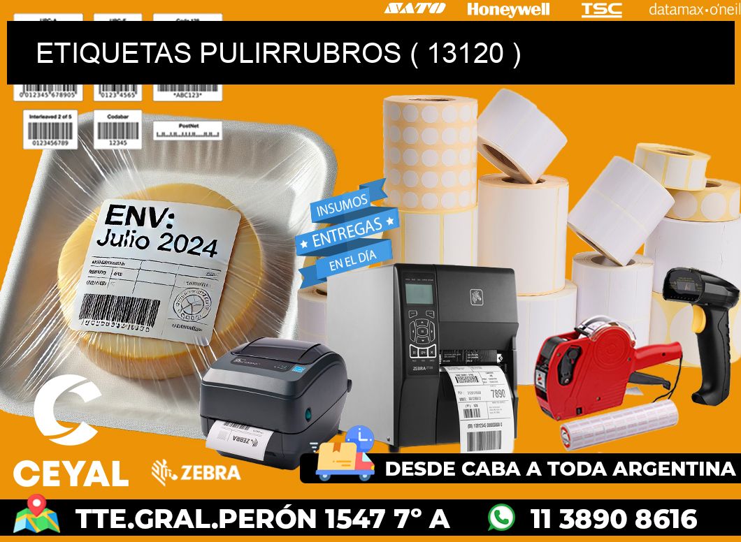 ETIQUETAS PULIRRUBROS ( 13120 )