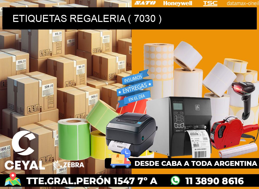 ETIQUETAS REGALERIA ( 7030 )