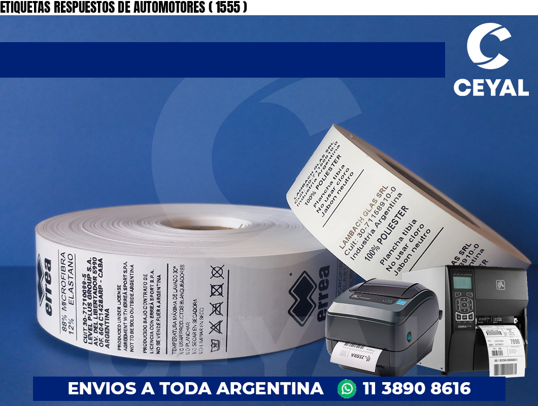 ETIQUETAS RESPUESTOS DE AUTOMOTORES ( 1555 )