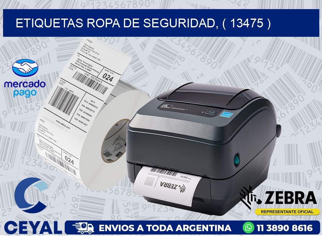 ETIQUETAS ROPA DE SEGURIDAD, ( 13475 )