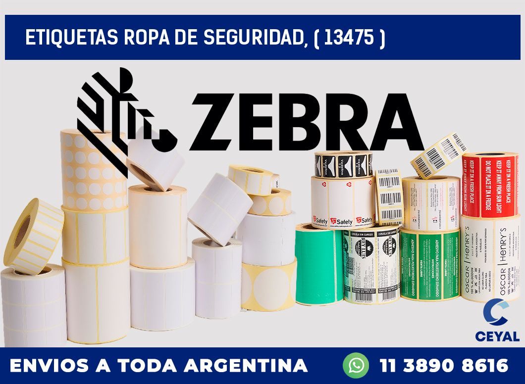 ETIQUETAS ROPA DE SEGURIDAD, ( 13475 )